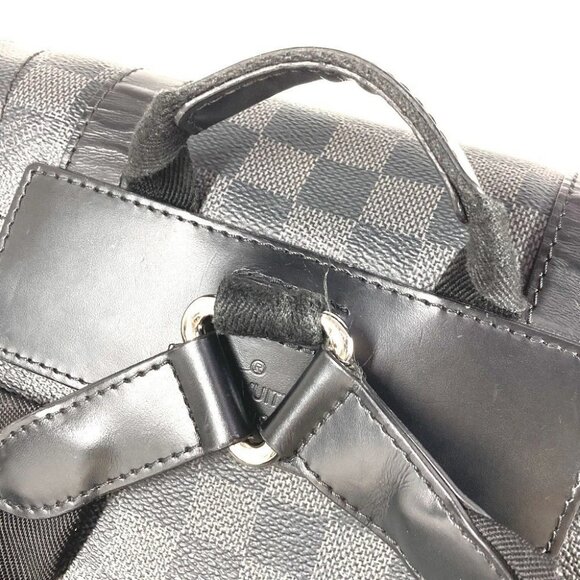 LOUIS VUITTON N41379 Damier Graphite Christopher MM Backpack Black - Picture 8 of 15